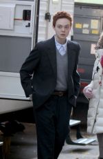ELLE FANNING on the Set of Three Generations in New York