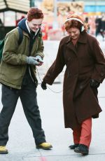 ELLE FANNING on the Set of Three Generations in New York