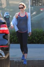 EMILY BLUNT in Leggings Leaves a Gym in Beverly Hills 0511