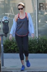 EMILY BLUNT in Leggings Leaves a Gym in Beverly Hills 0511