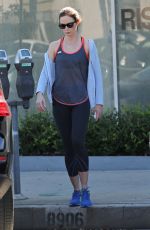 EMILY BLUNT in Leggings Leaves a Gym in Beverly Hills 0511