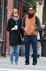 EMMA STONE and Andrew Garfield Out in West Village in New York