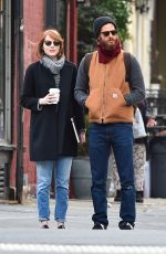 EMMA STONE and Andrew Garfield Out in West Village in New York