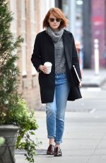 EMMA STONE and Andrew Garfield Out in West Village in New York