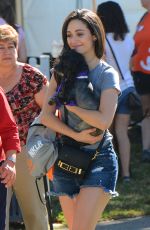 EMMY ROSSUM in Cutoff at NKLA Adoption Event in Los Angeles
