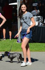 EMMY ROSSUM in Cutoff at NKLA Adoption Event in Los Angeles