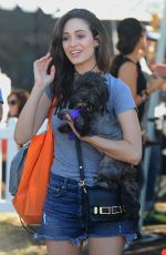 EMMY ROSSUM in Cutoff at NKLA Adoption Event in Los Angeles