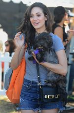 EMMY ROSSUM in Cutoff at NKLA Adoption Event in Los Angeles