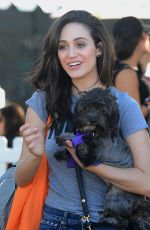 EMMY ROSSUM in Cutoff at NKLA Adoption Event in Los Angeles
