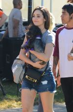EMMY ROSSUM in Cutoff at NKLA Adoption Event in Los Angeles