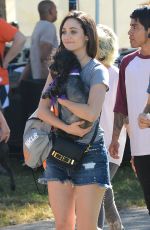 EMMY ROSSUM in Cutoff at NKLA Adoption Event in Los Angeles