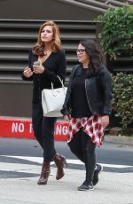 EVA MENDES on the Set of A Commercial in Los Angeles