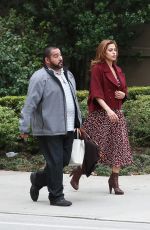 EVA MENDES on the Set of A Commercial in Los Angeles