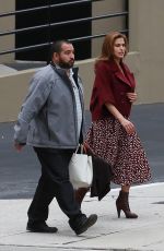 EVA MENDES on the Set of A Commercial in Los Angeles