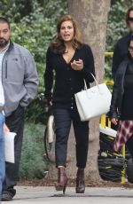 EVA MENDES on the Set of A Commercial in Los Angeles