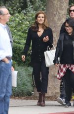 EVA MENDES on the Set of A Commercial in Los Angeles