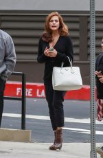 EVA MENDES on the Set of A Commercial in Los Angeles