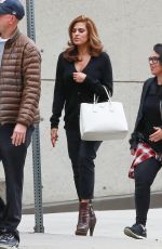 EVA MENDES on the Set of A Commercial in Los Angeles