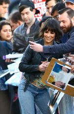 EVANGELINE LILLY Arrives at Jimmy Kimmel Live in Hollywood