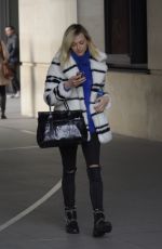 FEARNE COTTON in Ripped jeans Out in London