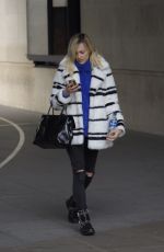 FEARNE COTTON in Ripped jeans Out in London