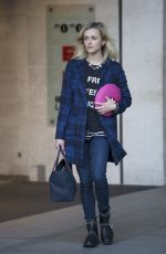FEARNE COTTON Leaves BBC Radio 1 Studios in London