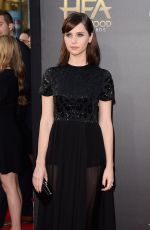 FELICITY JONES at 2014 Hollywood Film Awards