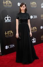 FELICITY JONES at 2014 Hollywood Film Awards