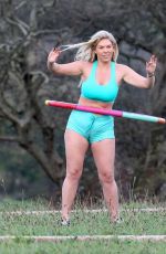 FRANKIE ESSEX Working Out in the Park in Essex