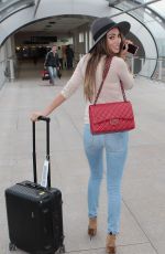 GEORGIA SALPA in Ripped Jeans at Airport in Dublin