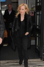 GILLIAN ANDERSON Arrives at BBC Radio 2 Studio in London 2111