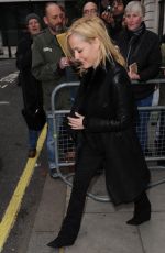 GILLIAN ANDERSON Arrives at BBC Radio 2 Studio in London 2111