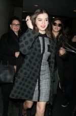 HAILEE STEINFELD Arrives at The Today Show in New York