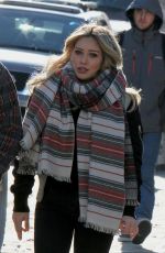 HILARY DUFF in Tights on the Set of Younger in Brooklyn 2011