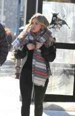 HILARY DUFF in Tights on the Set of Younger in Brooklyn 2011