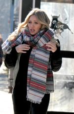 HILARY DUFF in Tights on the Set of Younger in Brooklyn 2011