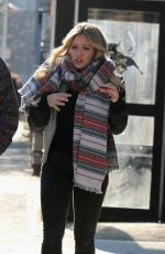 HILARY DUFF in Tights on the Set of Younger in Brooklyn 2011