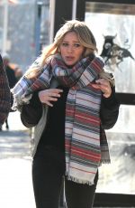 HILARY DUFF in Tights on the Set of Younger in Brooklyn 2011