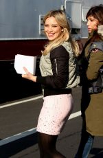 HILARY DUFF in Tights on the Set of Younger in Brooklyn 2011