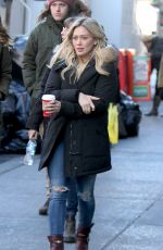 HILARY DUFF on the Set of Younger in New York 1911