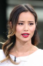 JAMIE CHUNG on the Set of Extra in Los Angeles