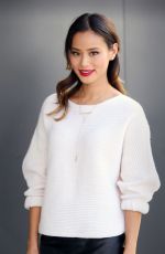 JAMIE CHUNG on the Set of Extra in Los Angeles