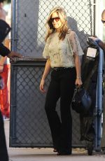 JENNIFER ANISTON Arrives at Jimmy Kimmel Live in Hollywood