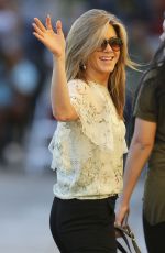 JENNIFER ANISTON Arrives at Jimmy Kimmel Live in Hollywood