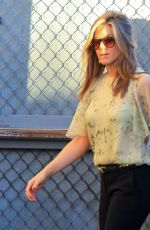 JENNIFER ANISTON Arrives at Jimmy Kimmel Live in Hollywood