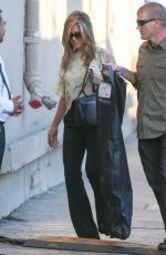 JENNIFER ANISTON Arrives at Jimmy Kimmel Live in Hollywood