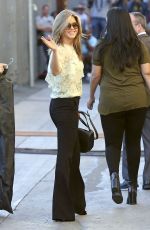 JENNIFER ANISTON Arrives at Jimmy Kimmel Live in Hollywood