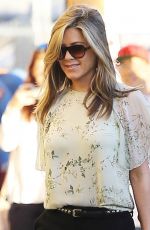 JENNIFER ANISTON Arrives at Jimmy Kimmel Live in Hollywood