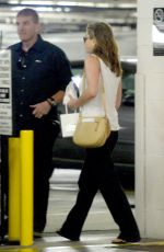 JENNIFER ANISTON Leaves Carasoin Day Spa and Skin Clinic in Los Angeles