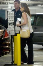 JENNIFER ANISTON Leaves Carasoin Day Spa and Skin Clinic in Los Angeles